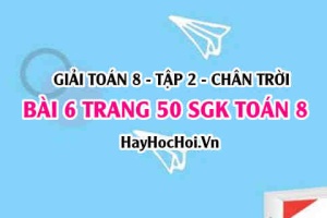 Bài 6 trang 50 Toán 8 Tập 2 Chân trời sáng tạo